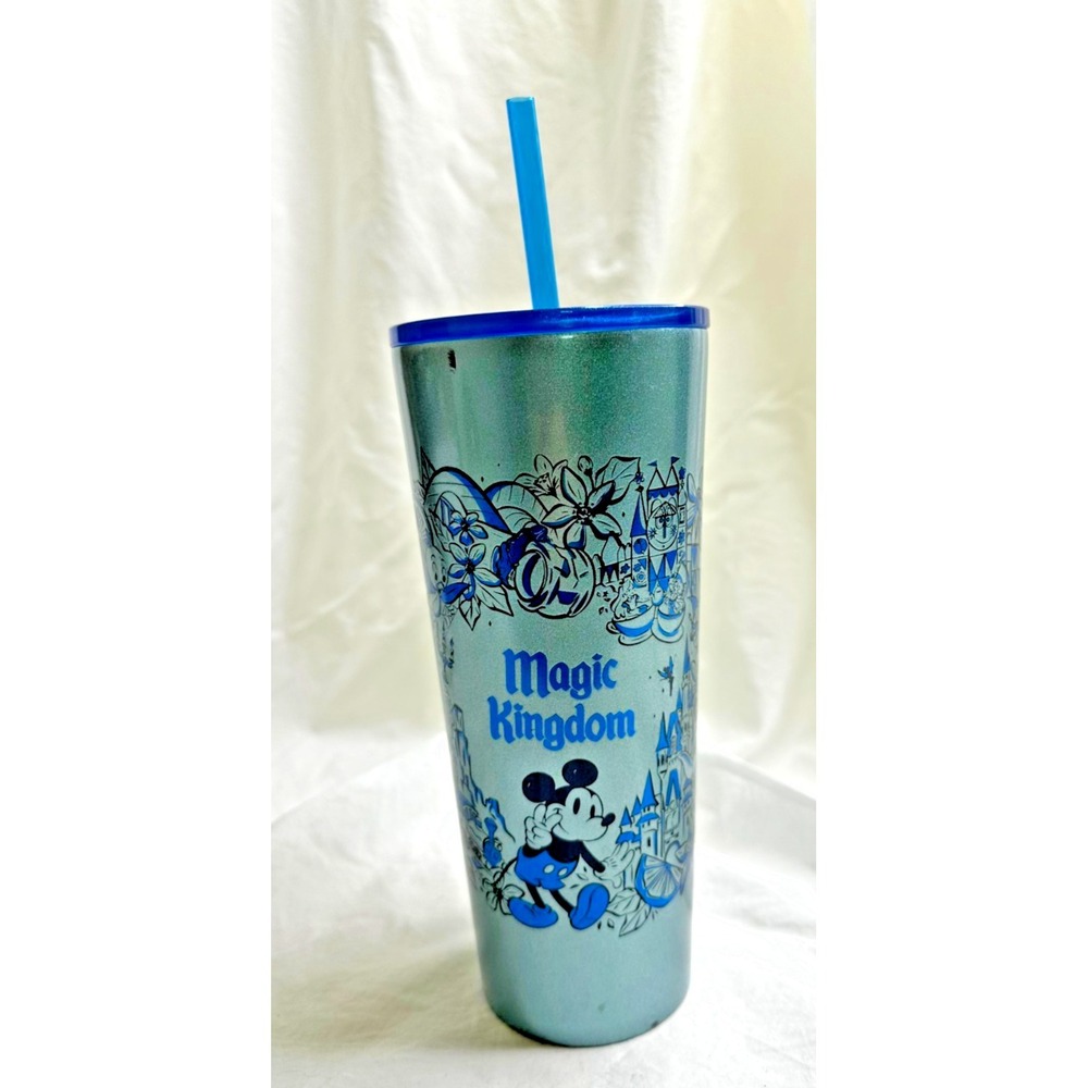 2023 Disney Parks Magic Kingdom Park Icons Metal Tumbler Cup Starbucks 24 oz